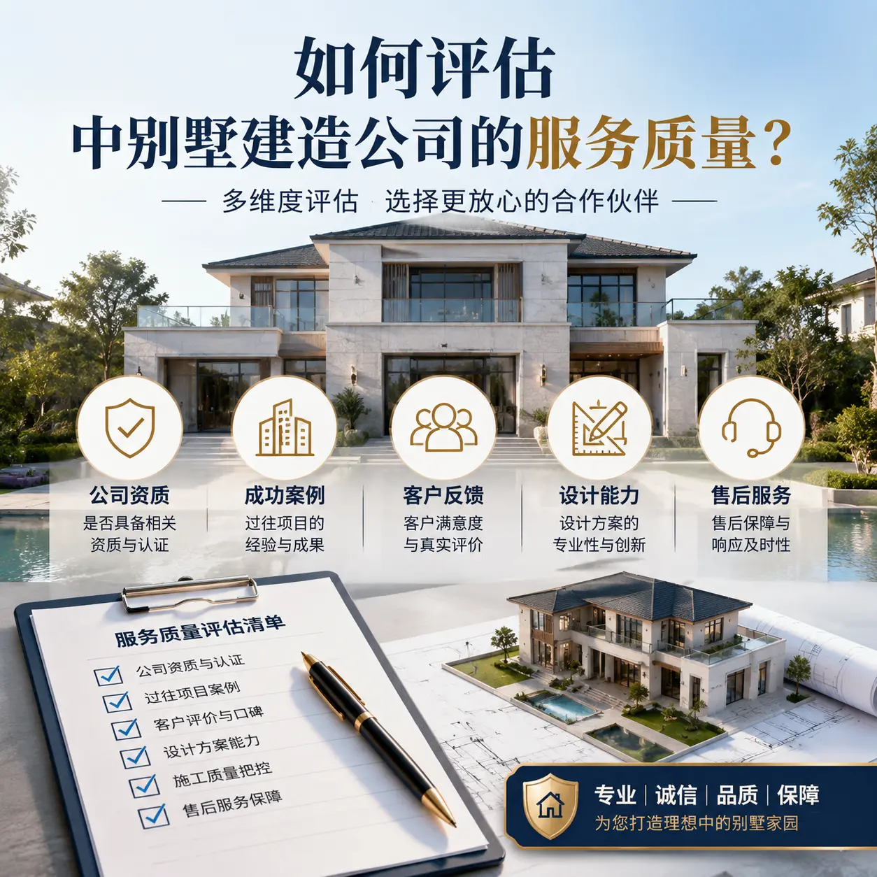 如何评估 麻江 中别墅建造公司的服务质量？